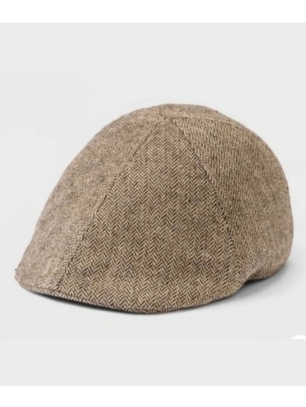 Cat & Jack Baby Boys Herringbone Flat Cap Newsboy Hat 6-12M - Brown/Tan